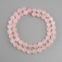 Rose Quartz Beads, faceted, 8x7 mm, length 38 cm ±