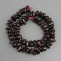 Garnet tumbled beads, diameter 6–8×9.5–12 mm, length approx 39 cm