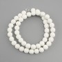 Lava beads, smooth ball, diameter 8 mm ±, length 38 cm ±