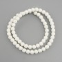 Lava beads, smooth ball, 6 mm diameter, 38 cm strand ±