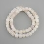 Cube-Shaped Beads Frosted Agate, 6–7 mm, 35 cm on thread