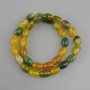 Agate Beads, grain-shaped, 12x8 mm, 38 cm long ± on beading thread