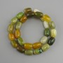 Agate Barrel Beads, 14×10 mm, 39 cm length on thread
