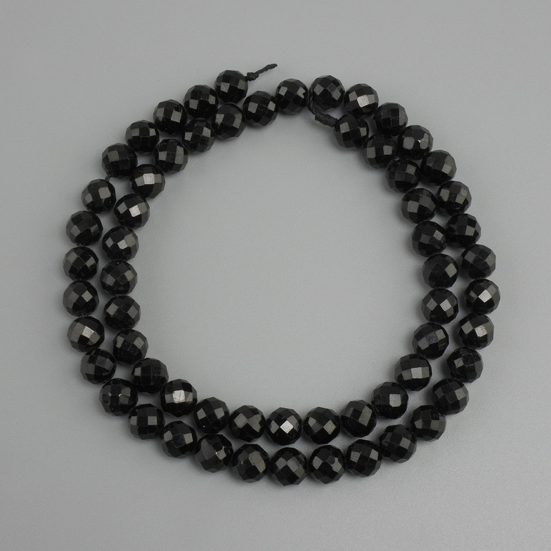 Tourmaline Beads, Faceted Round Beads, 6 mm Diameter, 38 cm Length+