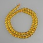 Citrine beads, smooth round beads, 6 mm diameter, 38 cm strand ±