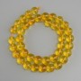 Citrine beads, smooth spheres, diameter 10 mm ±, length 38 cm ±