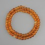 Citrine beads, smooth round, 6 mm diameter, 37 cm length ±