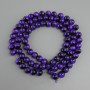 Purple Tiger's Eye Beads (synthetic) Smooth round beads, 10 mm diameter, approximately 80 cm long on beading thread