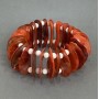 Mother-of-Pearl Bracelet, 18 cm Length, Elastic Base