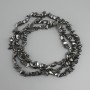 Hematite Chip Beads, Diameter 3–8×6–7 mm, 5 mm ±, Length 78 mm ±, on beading thread