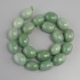 Nephrite Beads, Oval, Tumbled, 19–20×15–16 mm, Length 39 mm ±