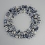 Hairy rutile quartz beads, chips, diameter 6–10×2–4 mm, length 78 mm ±, on monofilament