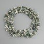Moss Agate Chip Beads, diameter 4-10×3-5 mm, length 78 cm ± on thread