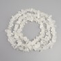 Rock Crystal Chips Beads, diameter 8–17×4–10 mm, length 78 cm ± on thread
