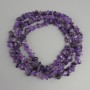 Amethyst chip beads, diameter 7–14×2–7 mm, 5 mm+/-; length 80 cm+/- on beading thread