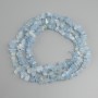 Aquamarine chip beads, diameter 7-15×3-9 mm, length 76 cm on thread