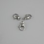 Price per 1 pc. Carabiner clasp, silvery color, 10×5 mm