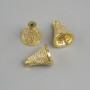 Price per 1 piece. End cap findings, diameter 11×10 mm, hole diameter approx. 1.3 mm, golden metal color