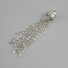 Price per 1 pc. Pendant 'Chains' in silver-tone metal, 8 mm diameter, 50 mm length