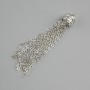 Price per 1 pc. Pendant 'Chains' in silver-tone metal, 8 mm diameter, 50 mm length