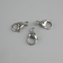 Price per piece. Carabiner clasp, diameter 15×8 mm, silver-tone