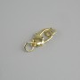 Price per 1 pc. Carabiner clasp, 14×7 mm diameter, gold-tone