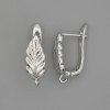 Silvery metal ear wires 17x6 mm - pair