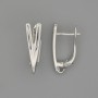 Ear wires for earrings, silver-toned metal 19x6 mm - pair