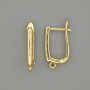 Ear wires for earrings, golden metal, 19 x 2.5 mm - pair