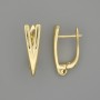 Gold-tone earring hooks 19×5.5 mm - pair