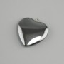 Hematite Heart Pendant, 26x26 mm+