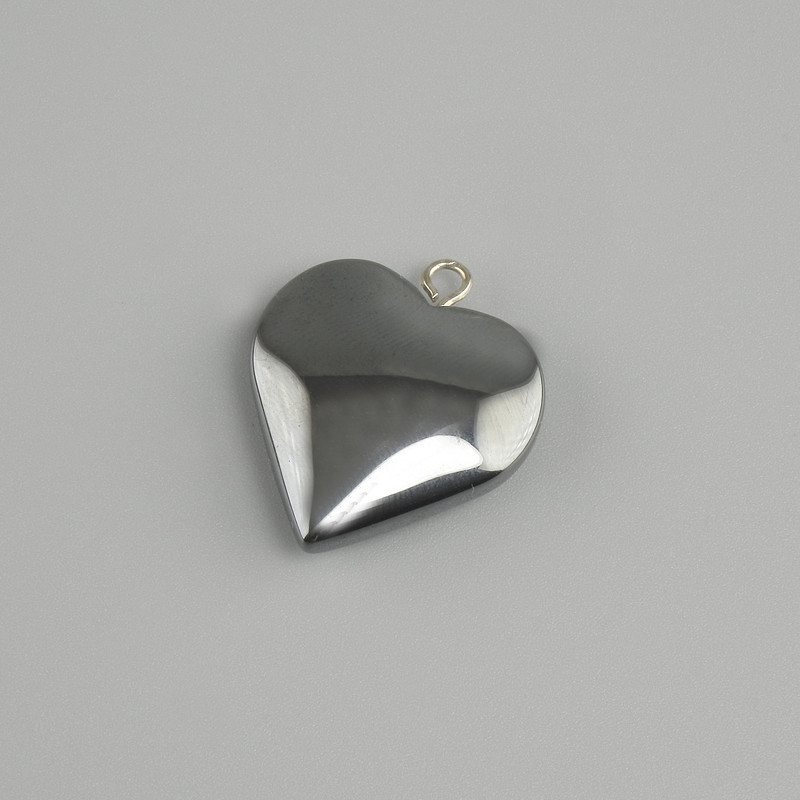 Hematite Heart Pendant, diameter 20×20 mm+