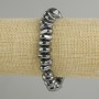 Hematite bracelet with tumbled beads, diameter 11×4 mm, 5-5 mm ±, length 18 cm ±, stretch