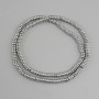 Hematite rondelle beads, diameter 4x2 mm, color silver, length 40 cm+