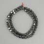 Hematite Beads, Faceted, 6x5.5 mm, 5 mm±, Length 40 cm±