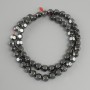 Hematite Beads, Faceted, diameter 7×6.5 mm, 5 mm ±, length 41 cm ±