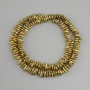 Hematite Beads, Chip Shape, Gold Color, Diameter 7–9×2–3 mm, Length 40 cm ±