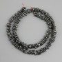 Hematite chip beads, diameter 6.5-9×2-2.5 mm, length 40 cm ±