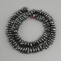 Hematite beads, faceted, 12×4 mm diameter, 40 cm length