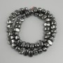 Hematite tumbled beads 11-12×7 mm, 5-8 mm ±, length 39 cm ±