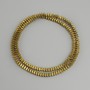 Hematite square rondelle beads, gold color, 4x2 mm, length 40 cm +/-