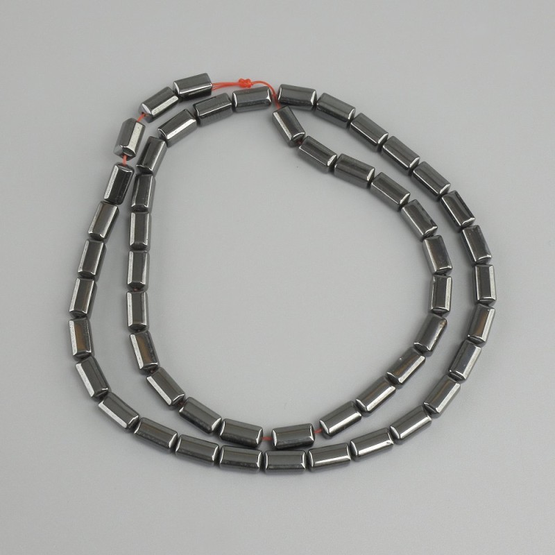 Rectangular Hematite Beads, 8×4 mm, on a Strand, Length 40 m ±