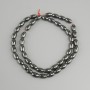 Hematite grain beads 8x5 mm, 40 cm on thread