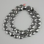 Hematite coin-shaped beads, 10 mm diameter, 40 cm length on thread ±