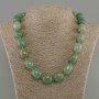 Jade Necklace, Tumbled Oval Beads, 20×15–16 mm, 50 cm with clasp
