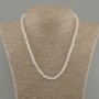 Necklace of white quartz, smooth beads, 4–5 mm diameter, 45 cm length, with clasp