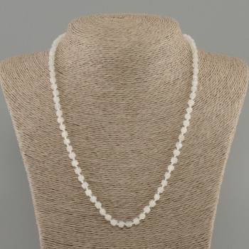 Adularia Necklace with Faceted Cube 4x4 mm, 50 cm length ± with clasp