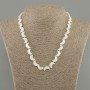 Moon-shaped Mother-of-Pearl Necklace, bead size 12×9 mm, length 45 cm with clasp