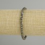 Pyrite Faceted Cube Bracelet, 4x4 mm, 18 cm length, stretch cord