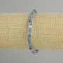 Kyanite bracelet, faceted cube, 4x4 mm, 18 cm length, stretch